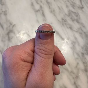 Two 14k white gold diamond wedding bands